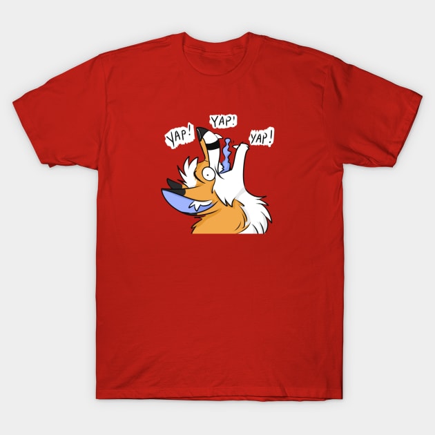 YAP YAP fox T-Shirt by Corgimabel